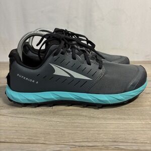 Womens 9 Altra Superior 5 Trail Running Shoes ALOA5483202 Gray Teal Blue Green